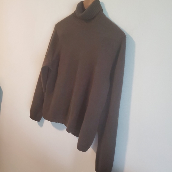 Talbots 100% Cashmere brown turtleneck sweater size XL comfy warm layering - Picture 3 of 11